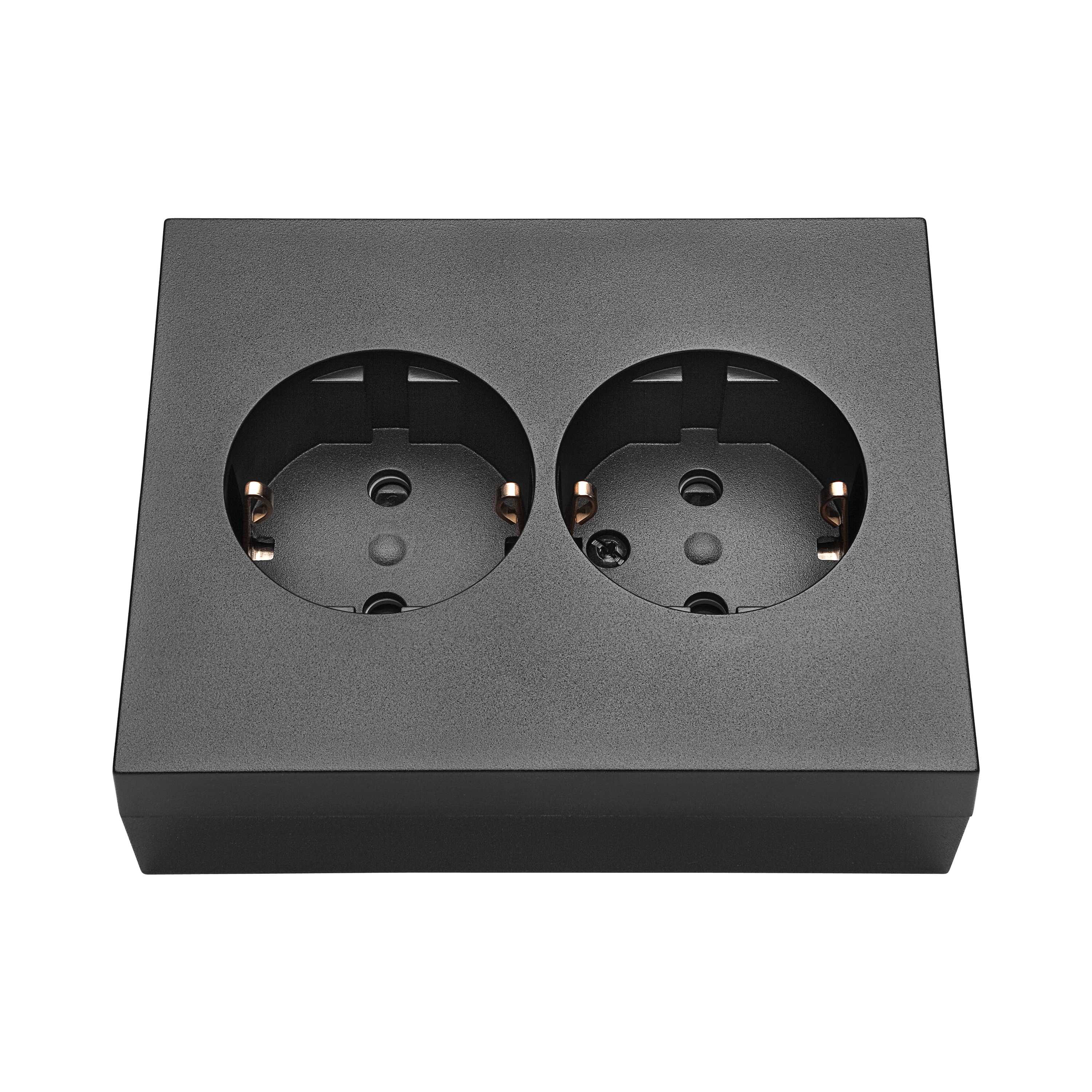 Urmet - Hjørneboks kompl m/dbl stikk