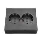 Urmet - Hjørneboks kompl m/dbl stikk