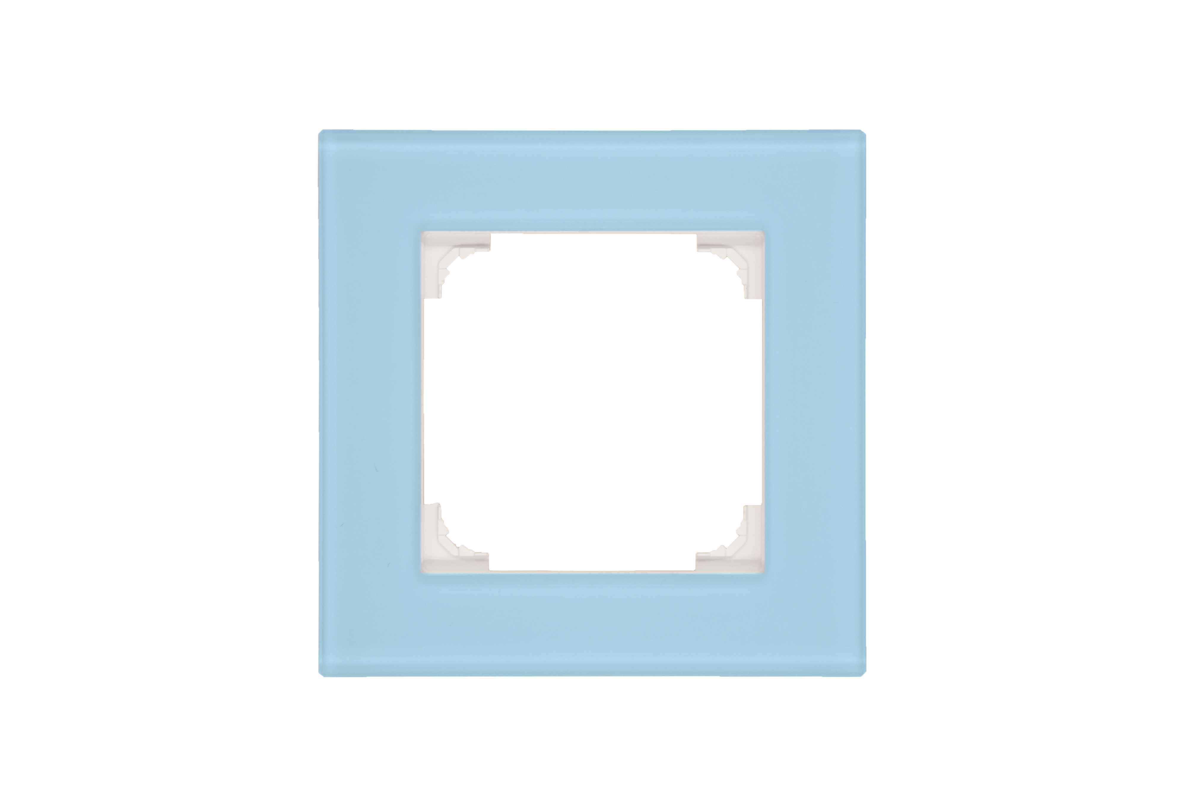 Urmet - 2-hulls ramme Frozen glass bl Frostet glassramme for Simon55