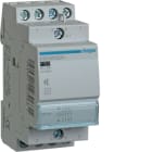 Hager - Modulær kontaktor, 2-mod, brumfri, bryter i front, 4x25A, 24VDC