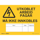 Melbye - Skilt, magnet Utkobling m/blokk 120x90x0,6mm