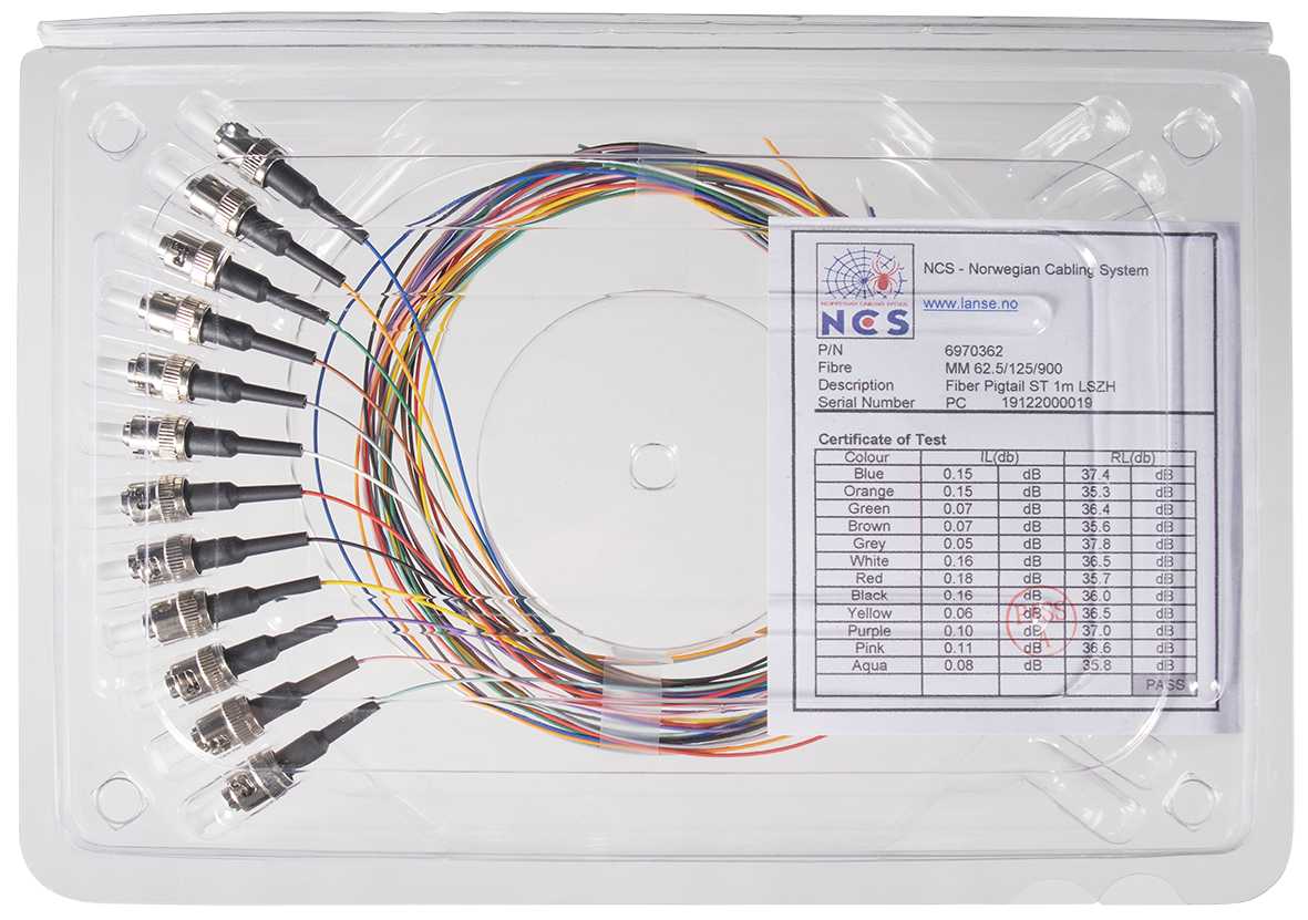 LANSE 3-PLAY - Fiber Pigtail St 62,5/125 1M