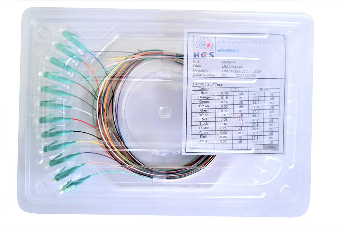 Lanse - Fiber Pigtail Lc 50/125 Om4 1M Lsoh 12 Stk