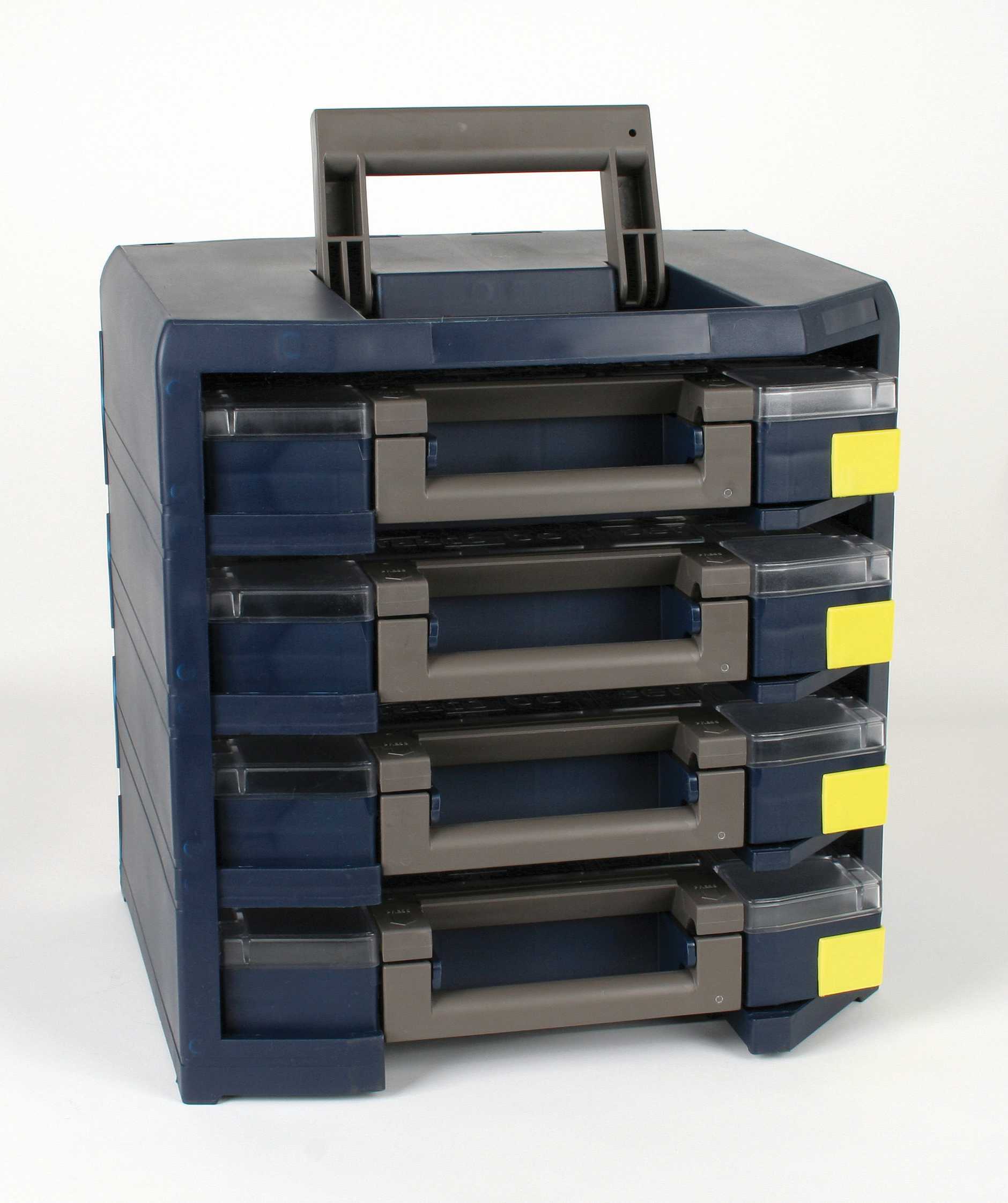 Raaco - Skap HandyBoxxser 5x5x5 kpl Bærbart skap kpl med 4 skrin