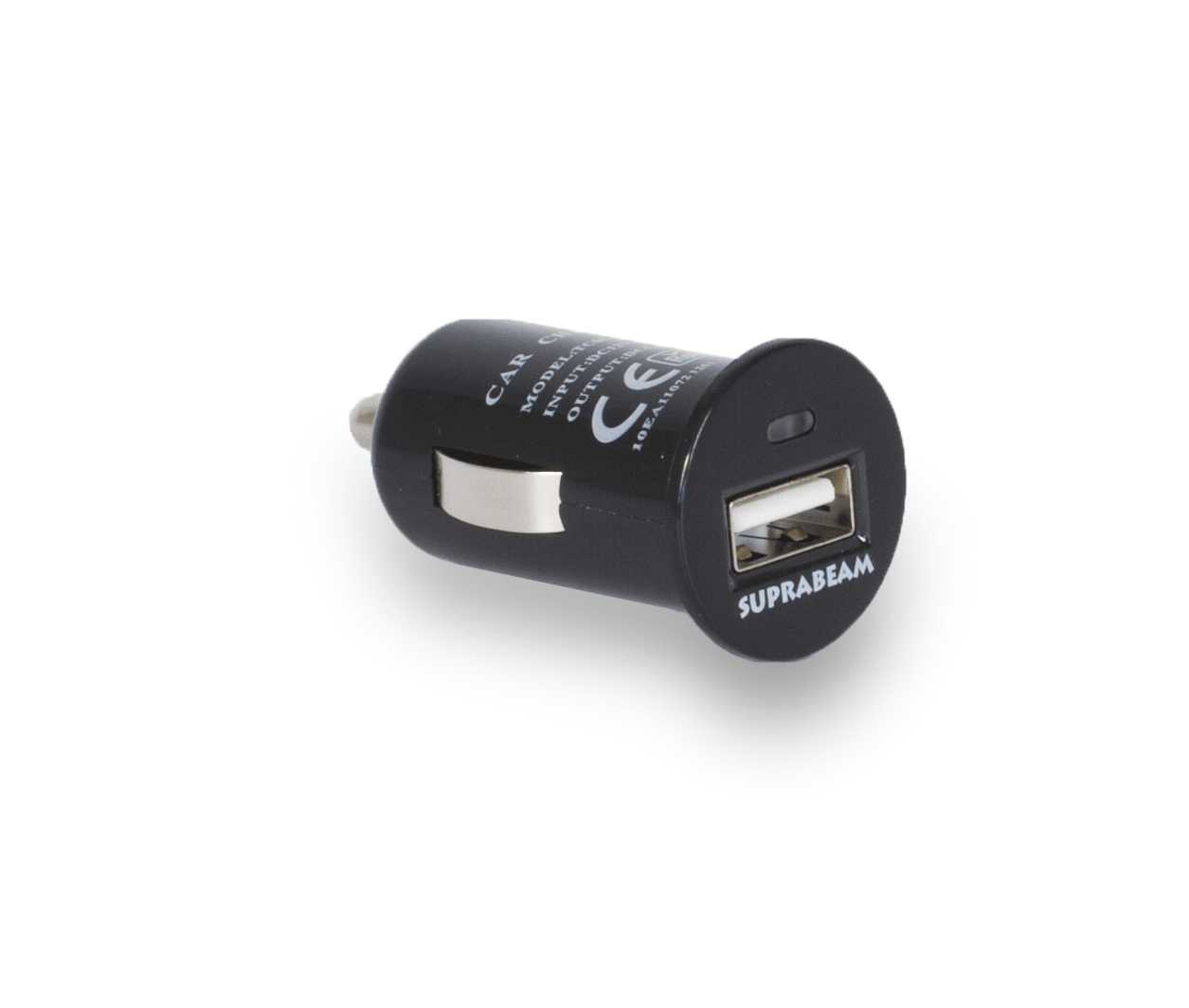 Suprabeam - BATTERILADER, BIL 12/24V USB TRSP GR 1