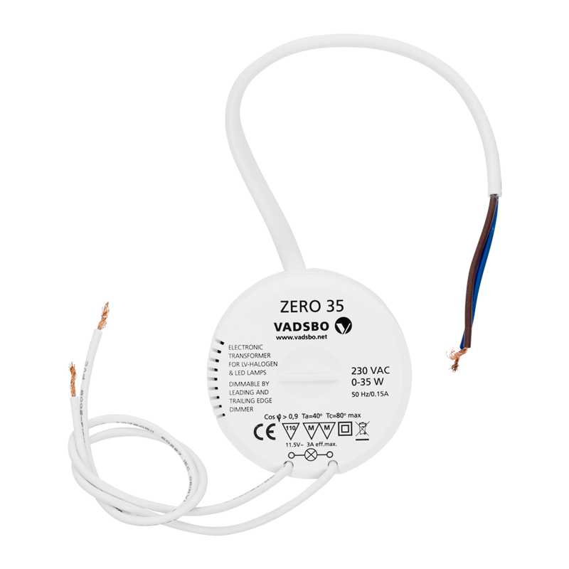 Nortronic - HALOGEN/LED TRAFO 12V AC 0-35W PASSER I VEGGBOKS. LEDDRIVER