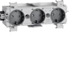 Hager - Stikk 3-veis svart, for BRP, BRA, BRS, BRHP, kan benyttes i alle Hager Installasjonskanaler