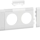 Hager - Ramme for merkeskilt for 2-veis kanalstikk GS2*, hvit RAL9010, passer alle Hager Inst.kanaler