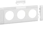 Hager - Ramme for merkeskilt for 3-veis kanalstikk GS2*, hvit RAL9010, passer alle Hager Inst.kanaler