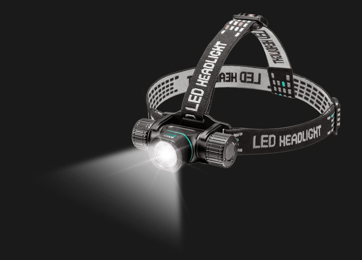 TradeForce - HEAD 800 LUMEN 100 METER IPx4 OPPLADBAR HODELYKT 