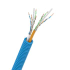 Nexans - Halogenfri korrugert PP installasjonsrør. Uskjermet Cat 6 data kabel med 4 par