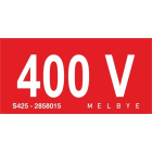 Melbye - Skilt 400V selvklebende S425
