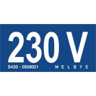 Melbye - Skilt 230V selvklebende S430