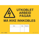 Melbye - Skilt, magnet Utkobling m/blokk 210x148x0,6mm