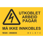 Melbye - Skilt PVC Utkobling, magnetisk 45x30x3mm