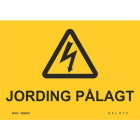 Melbye - Skilt, Jording pålagt, magnetisk M350 210x148x0,6mm