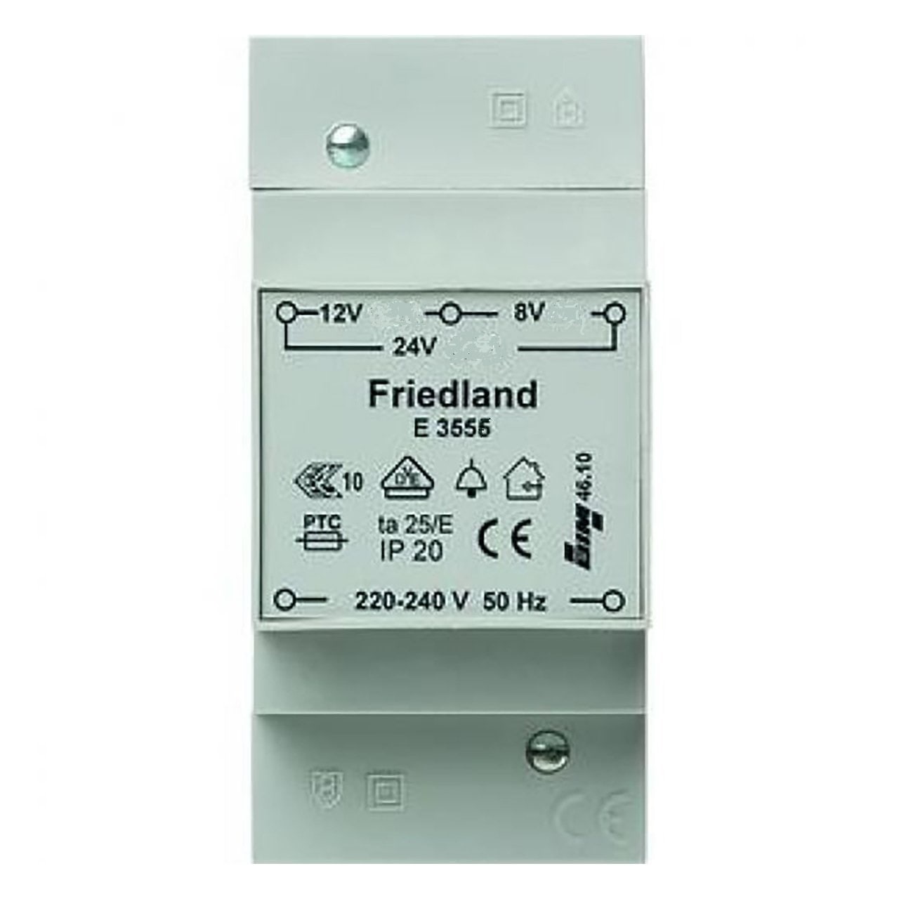 Stansefabrikken Products - Ringetrafo E3556 AC 8V/12V/24V