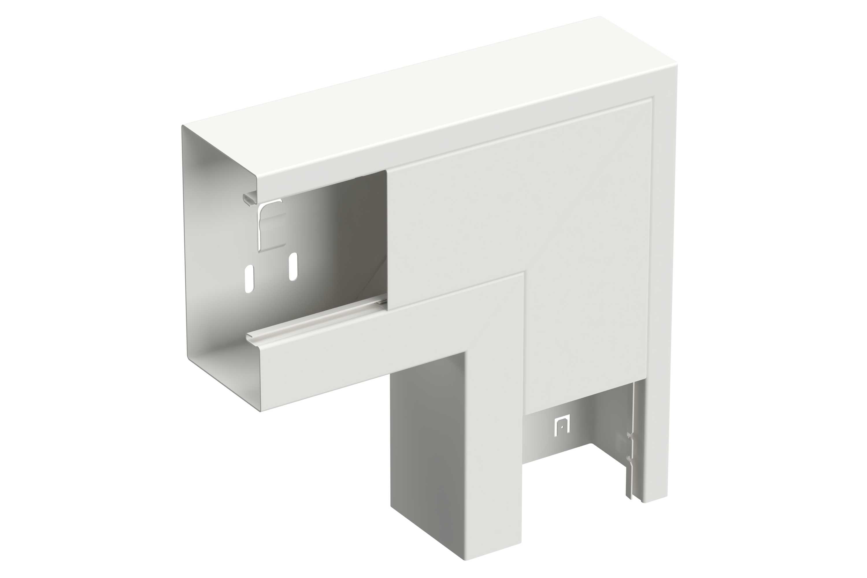 Wibe Group - L-Stykke ned 130/72 hvit RAL9