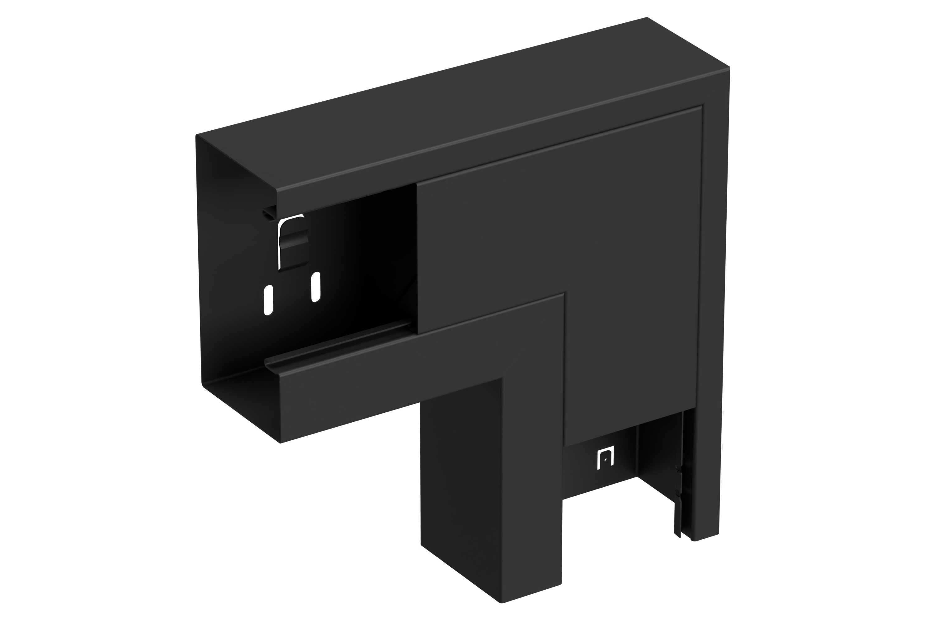 Wibe Group - L-Stykke ned 130/72 so RAL9017