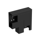 Wibe Group - L-Stykke ned 170/72 so RAL9017