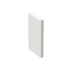 Wibe Group - Endestykke 130/72 hvit RAL9003