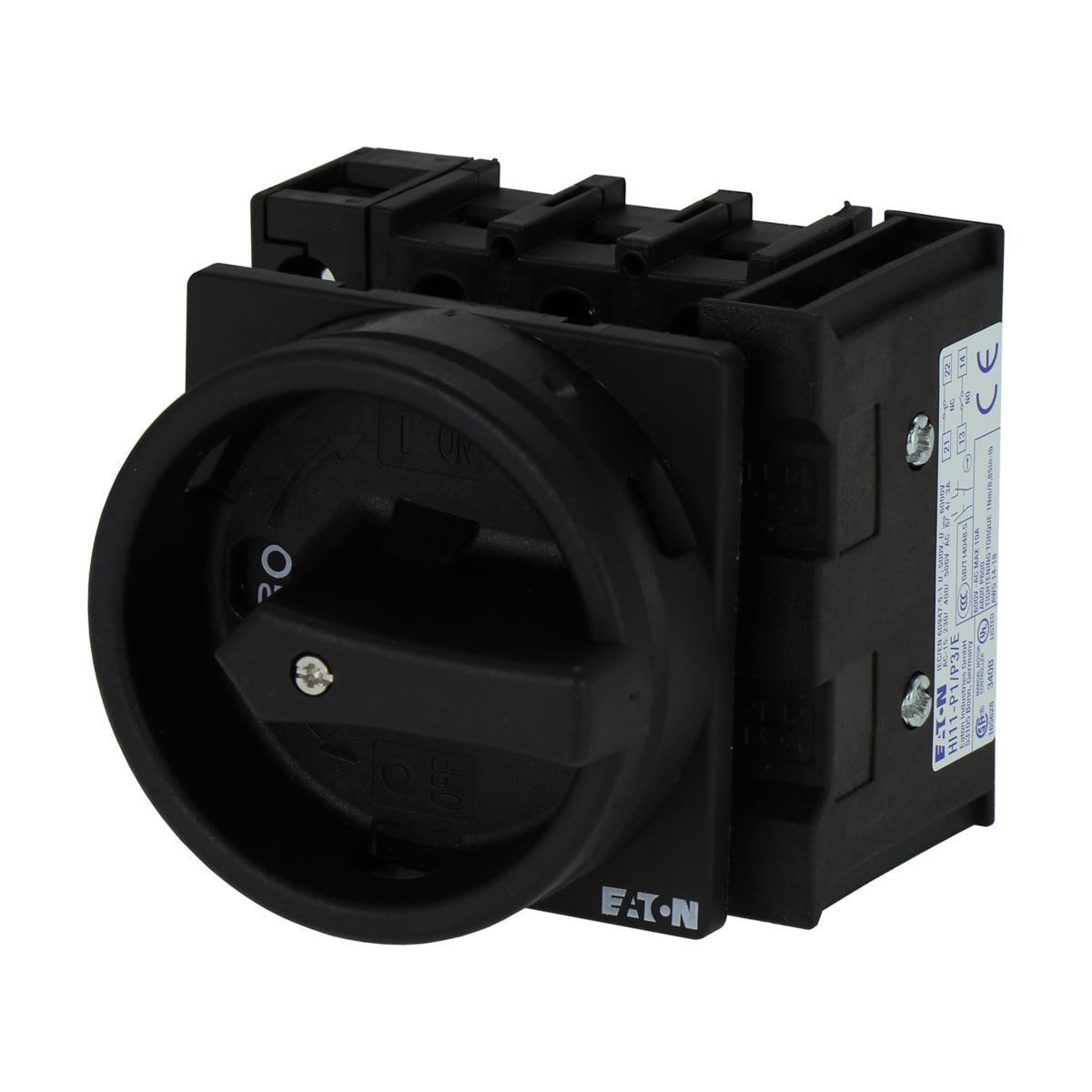Eaton Electric - Hovedbryter, P1, 40 A, innvendig montasje, 3 fas + N, 1 N/O, 1 N/C, STOPP funksjon