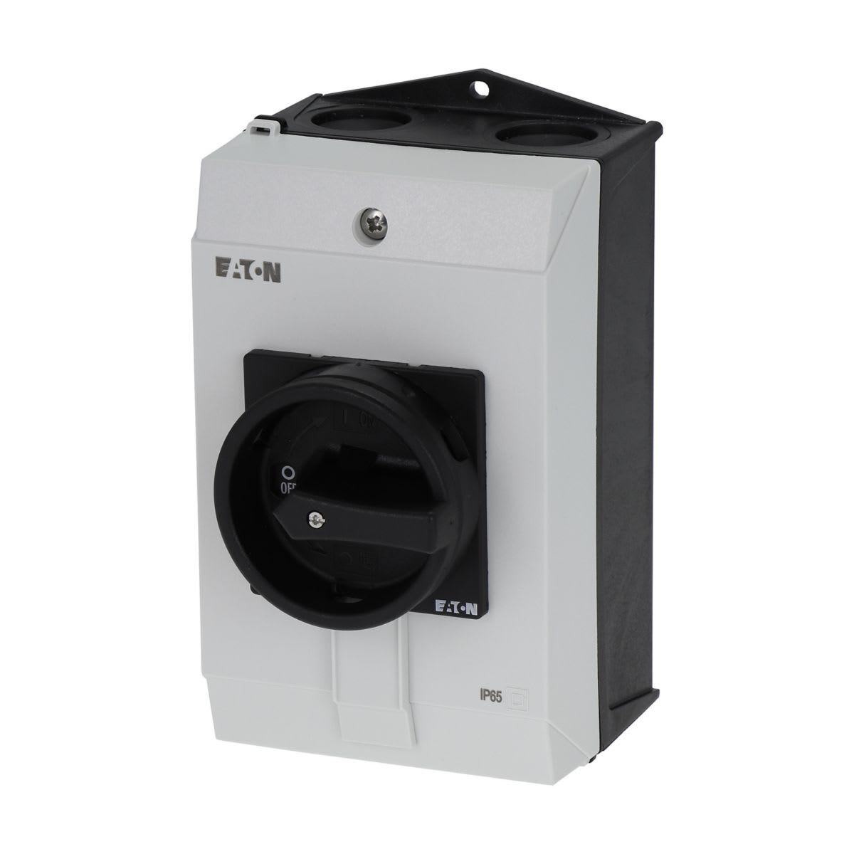 Eaton Electric - Hovedbryter, P1, 40 A, kapslet, 3 fas, STOPP funksjon, med svart vrigrep
