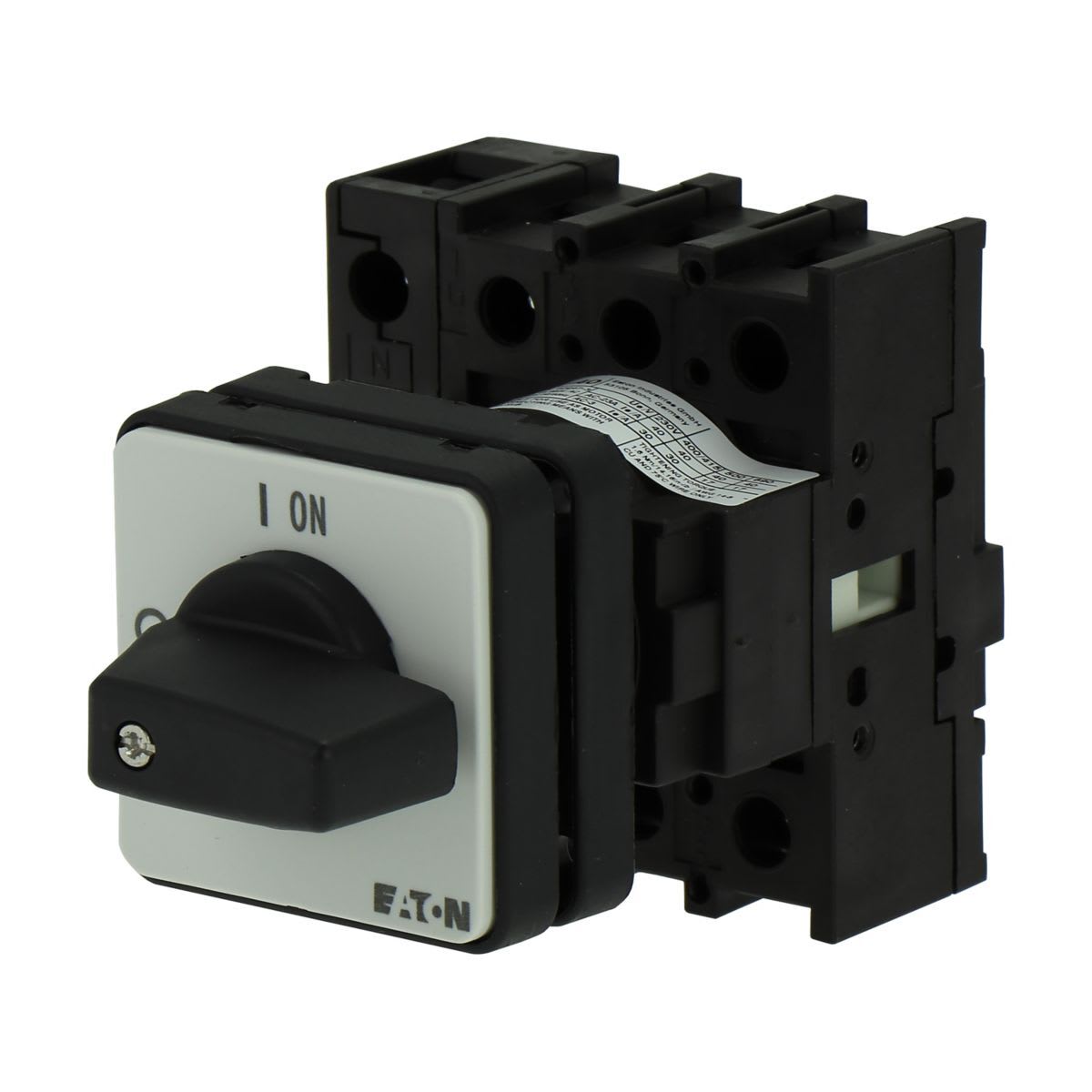 Eaton Electric - Av/På-bryter, P1, 40 A, sentermontering, 3 fas + N, med svart vrigrep