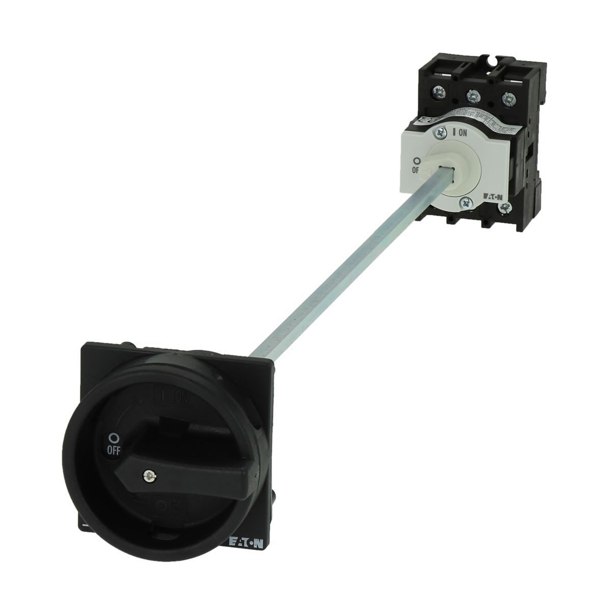 Eaton Electric - Hovedbryter, P1, 40 A, bak montert, 3 fas, STOPP funksjon, med  svart vrigrep