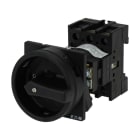 Eaton Electric - Hovedbryter, P1, 40 A, bak montert, 3 fas, STOPP funksjon, med svart vrigrep