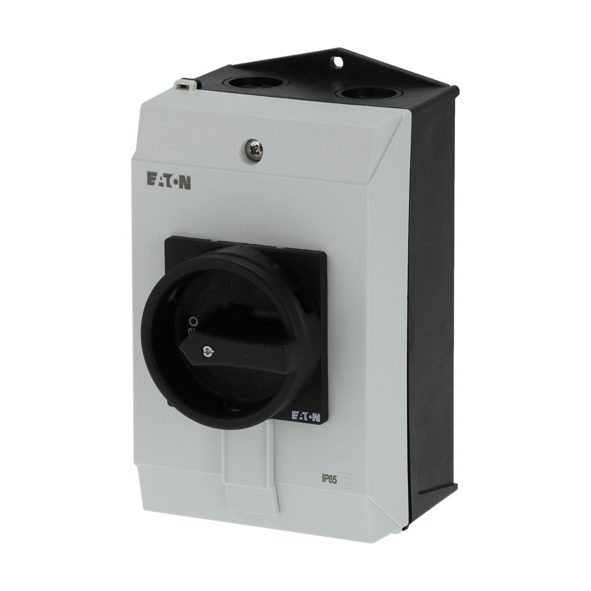 Eaton Electric - Hovedbryter, P1, 40 A, kapslet, 3 fas + N, STOPP funksjon, med  svart vrigrep