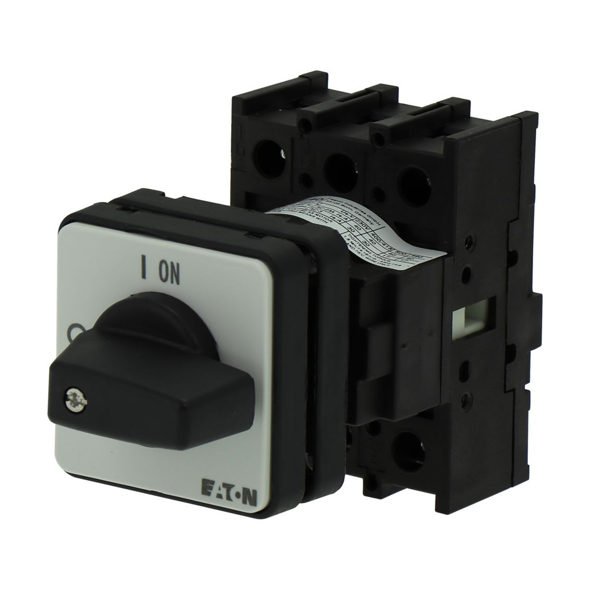 Eaton Electric - Av/På-bryter, P1, 40 A, sentermontering, 3 fas, med svart vrigrep