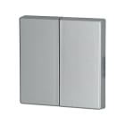 Eaton Electric - Dobbel vippe sølv 55x55mm - CWIZ-02/03