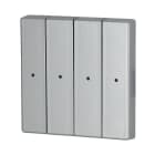 Eaton Electric - 4-felts vippe sølv 55x55mm LED - CWIZ-04/03-LED