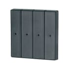 Eaton Electric - 4-f vippe antrasit 55x55mm LED - CWIZ-04/04-LED