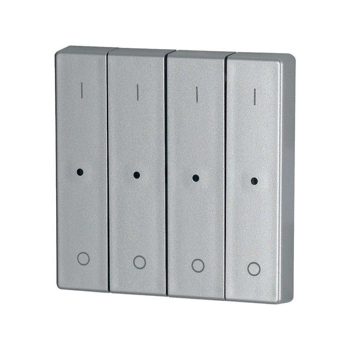 Eaton Electric - 4-felts vippe Sølv 1/0 LED - CWIZ-04/13-LED
