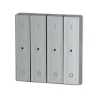 Eaton Electric - 4-felts vippe Sølv 1/0 LED - CWIZ-04/13-LED