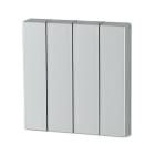 Eaton Electric - Glanset vippe sølv 4-felt - CWIZ-04/33