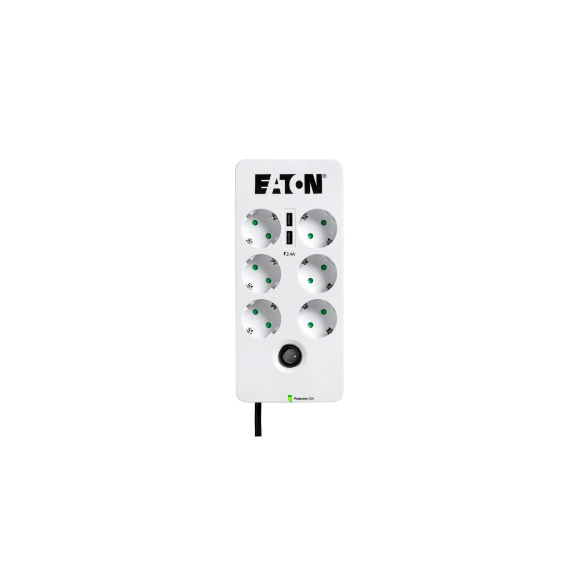 Eaton Electric - Eaton Protection Box 6 USB DIN, pluggbart overspenningsvern