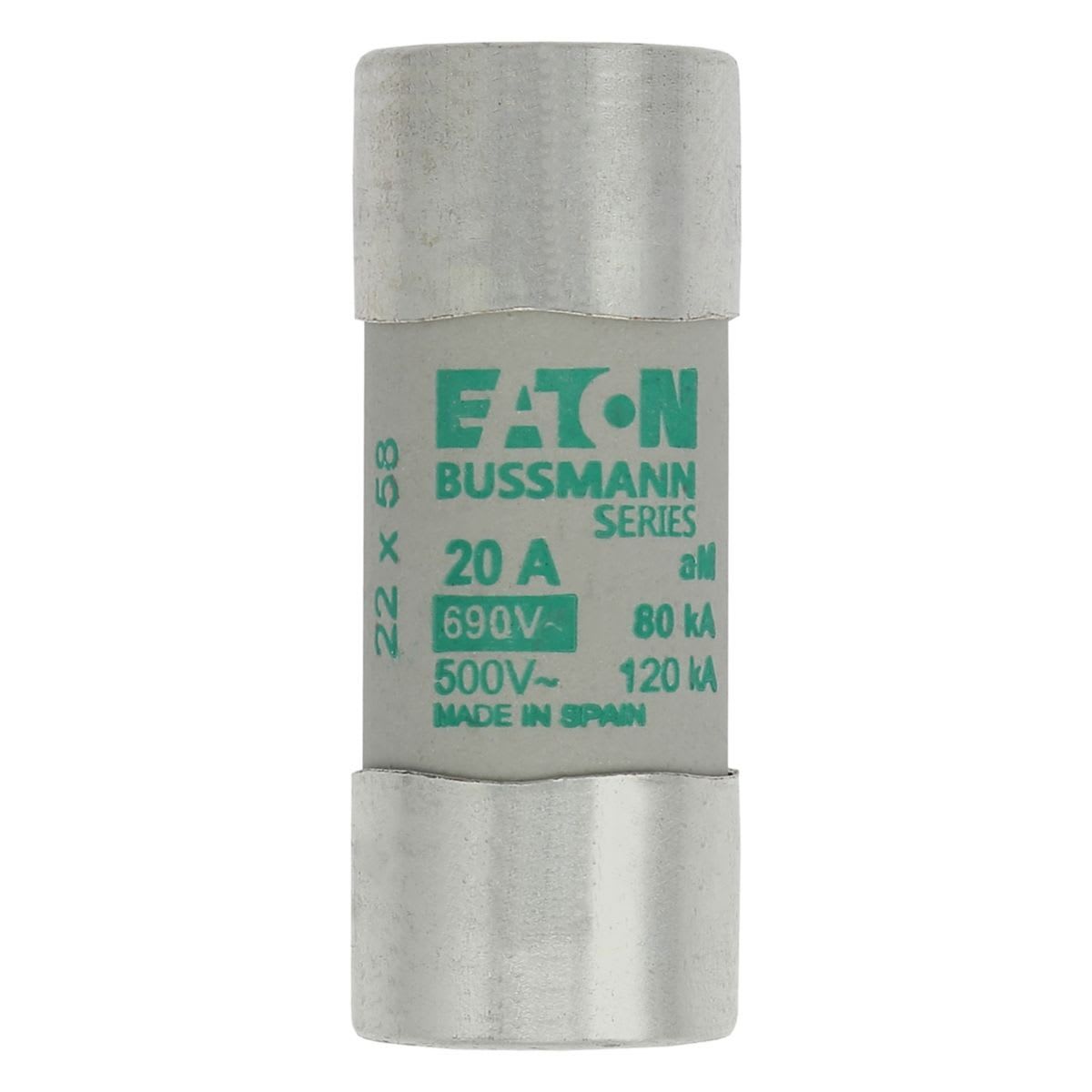 Eaton Electric - CYLINDRICAL FUSE 22 x 58 20A Sylindersikring 22 x 58 20A A