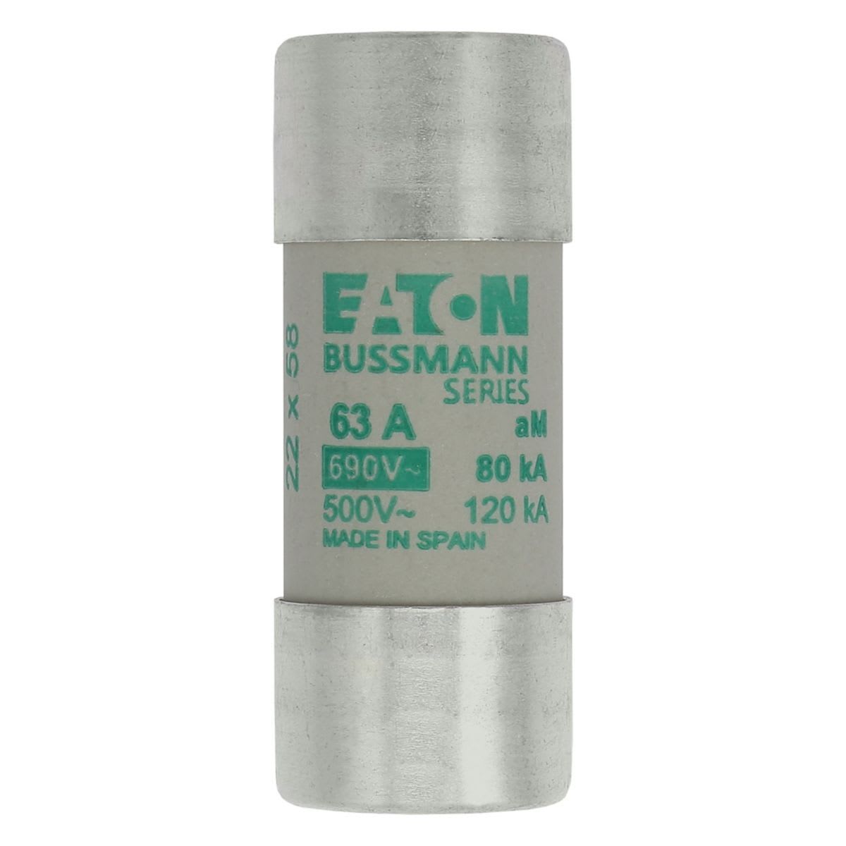 Eaton Electric - CYLINDRICAL FUSE 22 x 58 63A Sylindersikring 22 x 58 63A A