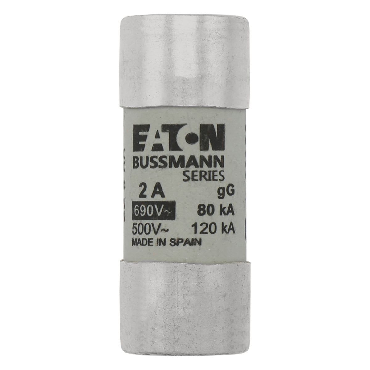 Eaton Electric - CYLINDRICAL FUSE 22 x 58 2A G Sylindersikring 22 x 58 2A GG