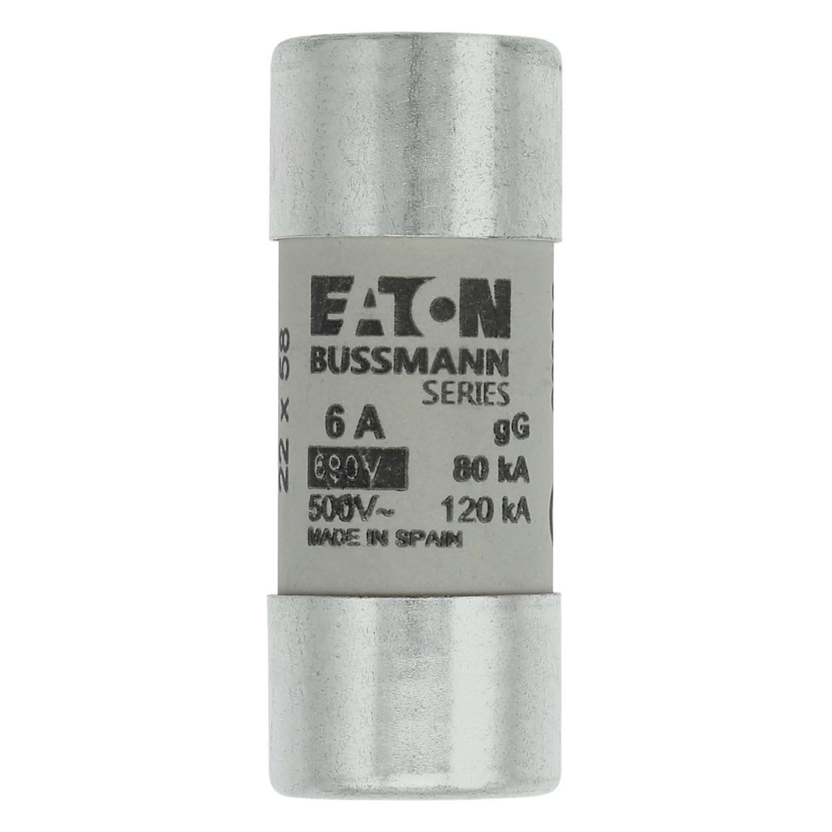 Eaton Electric - CYLINDRICAL FUSE 22 x 58 6A G Sylindersikring 22 x 58 6A GG