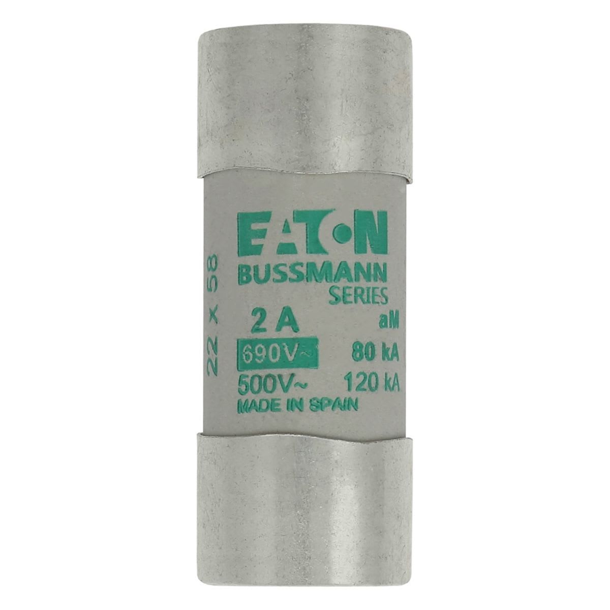 Eaton Electric - CYLINDRICAL FUSE 22 x 58 2A A Sylindersikring 22 x 58 2A AM
