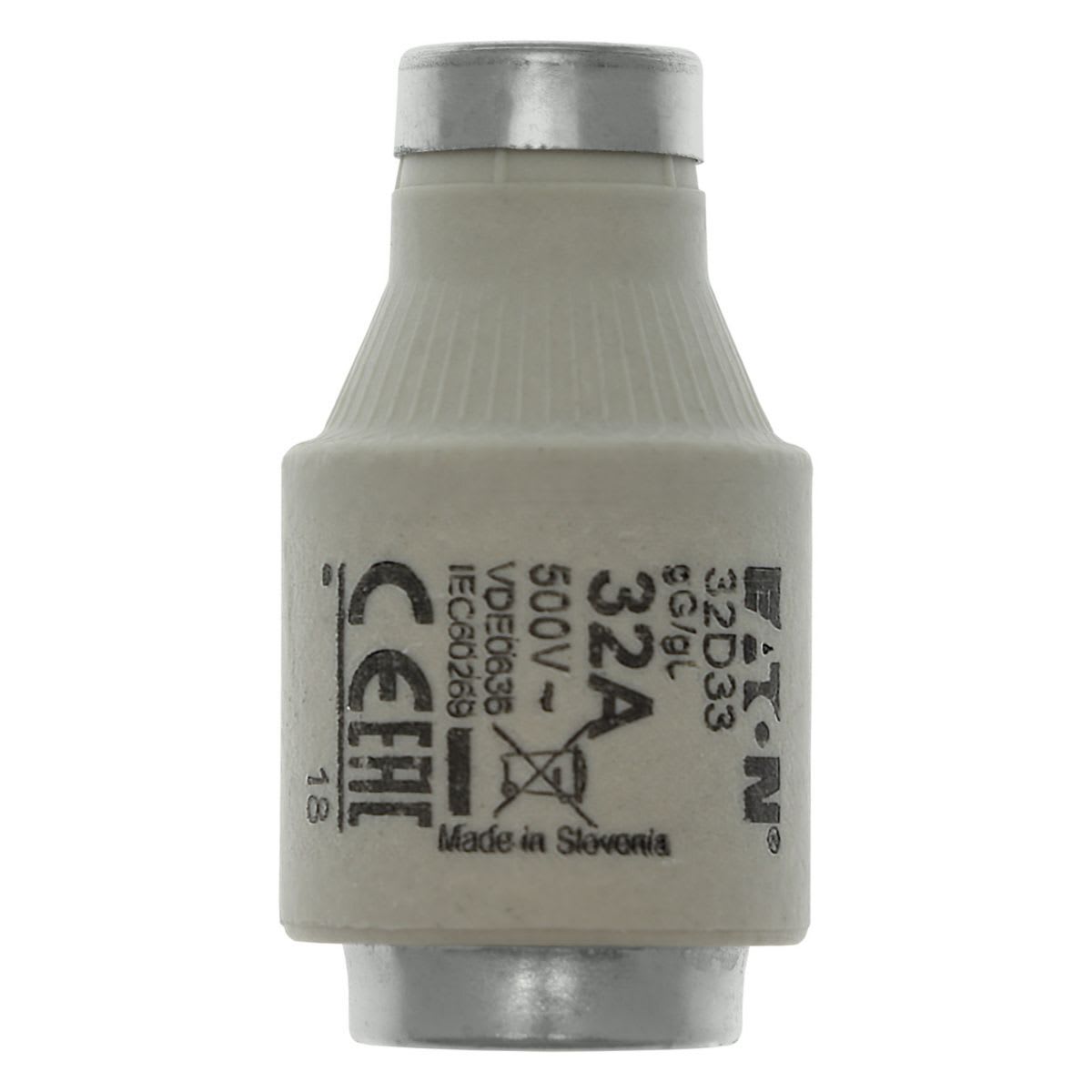 Eaton Electric - FUSE -D3 32A T GL/GG 500VAC E Sikring -D3 32A T GL/GG 500VA