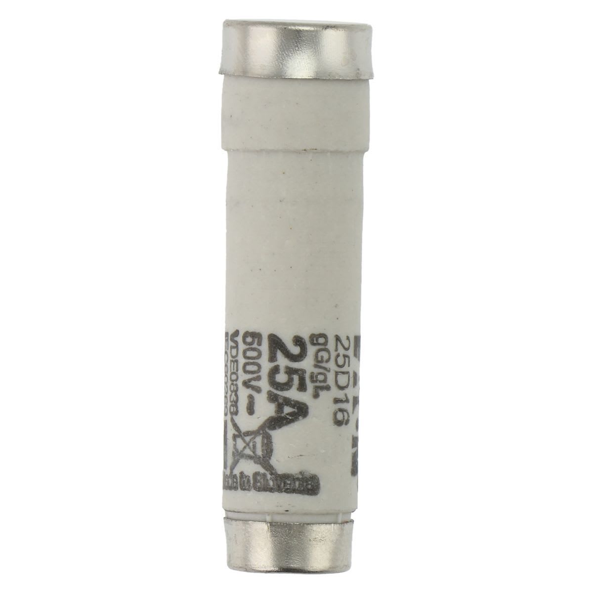 Eaton Electric - FUSE-D1 25A T GL/GG 500VAC E16 Sikring-D1 25A T GL/GG 500VAC