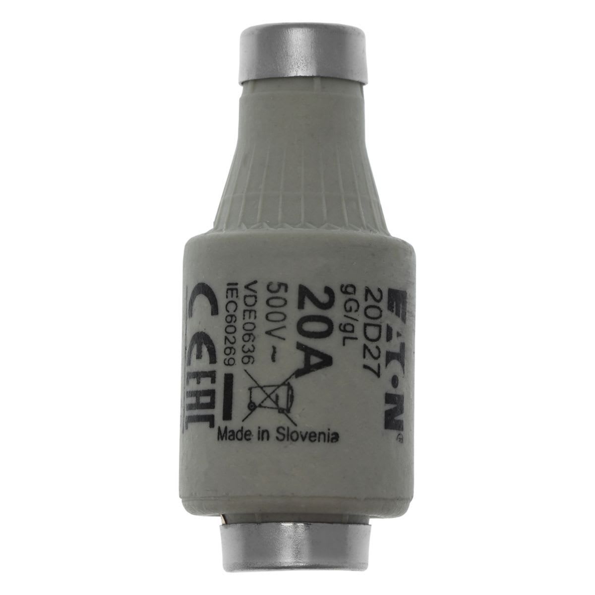 Eaton Electric - FUSE-D2 20A T GL/GG 500VAC E27 Sikring-D2 20A T GL/GG 500VAC