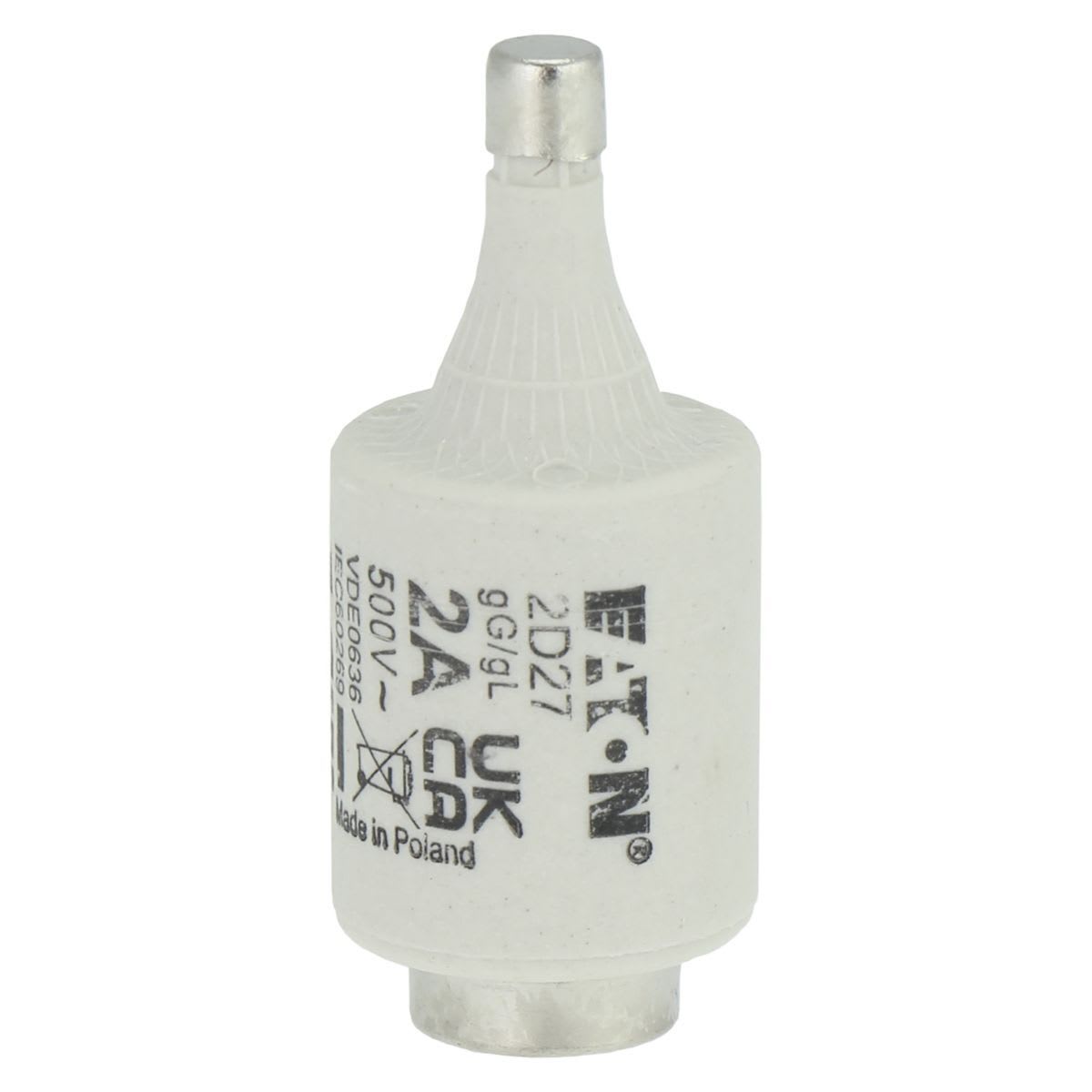 Eaton Electric - FUSE-D2 2A T GL/GG 500VAC E27 Sikring-D2 2A T GL/GG 500VAC