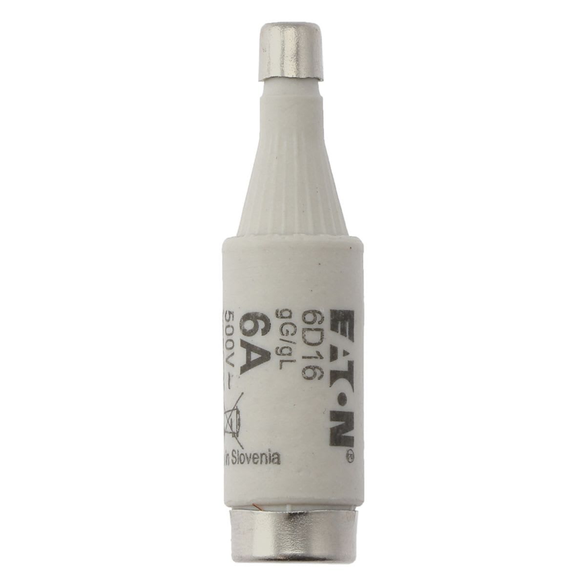 Eaton Electric - FUSE-D1 6A T GL/GG 500VAC E16 Sikring-D1 6A T GL/GG 500VAC