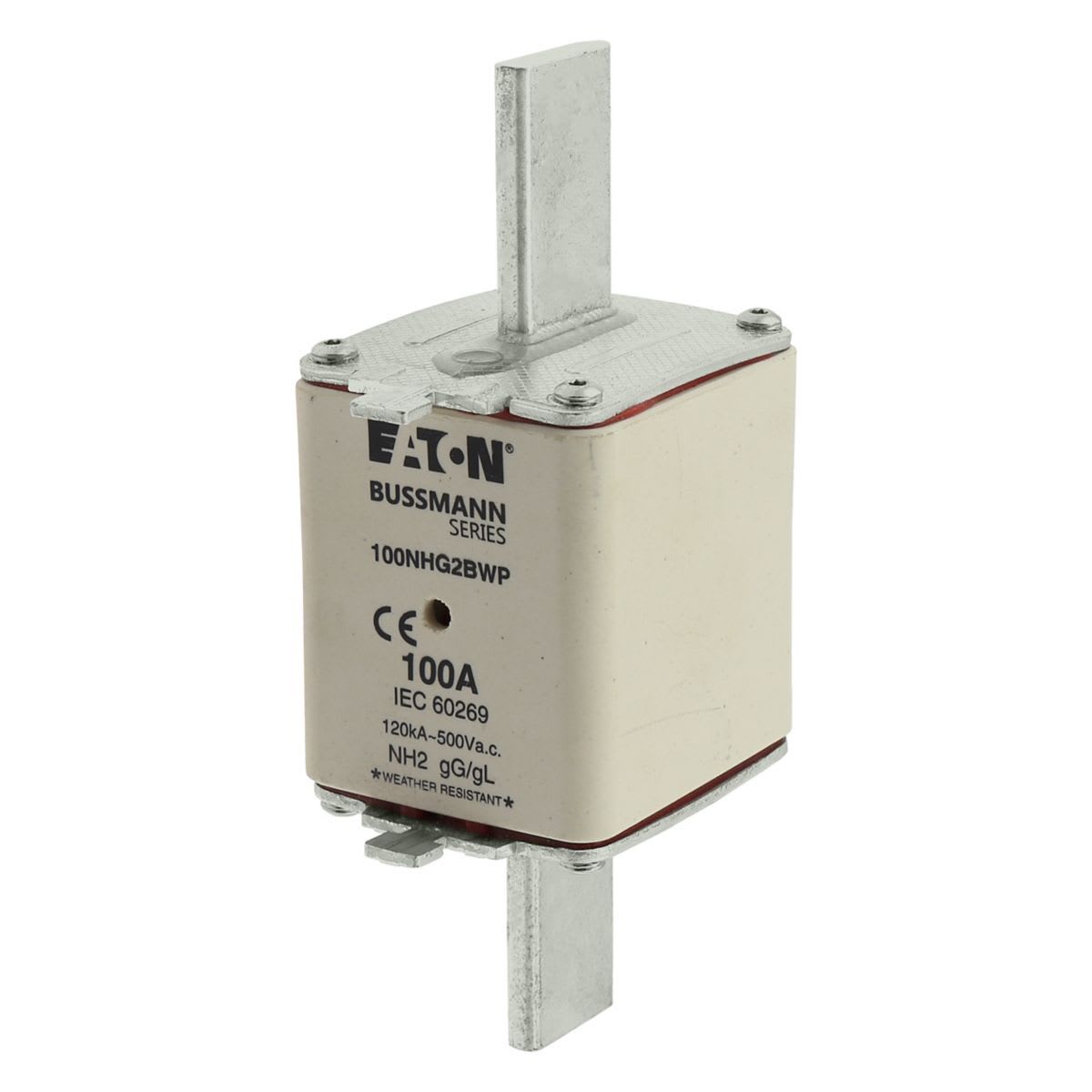 Eaton Electric - Smeltesikring, LV, 100 A, AC 500 V, NH2, gL/gG, IEC, Værbestandig